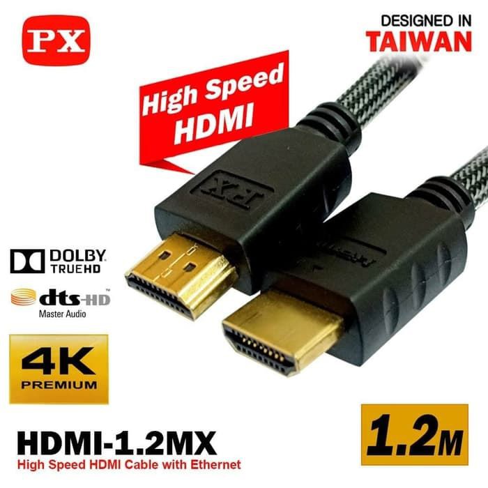 Cable hdmi 1.2 meter PX High speed ethernet Full HD HDMI-1.2MX original - Kabel hdtv 1.2m px