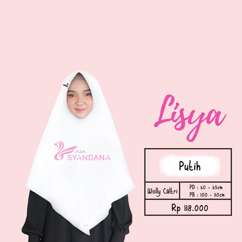 Hijab Syandana Lisya Putih Khimar Instan Syar’i