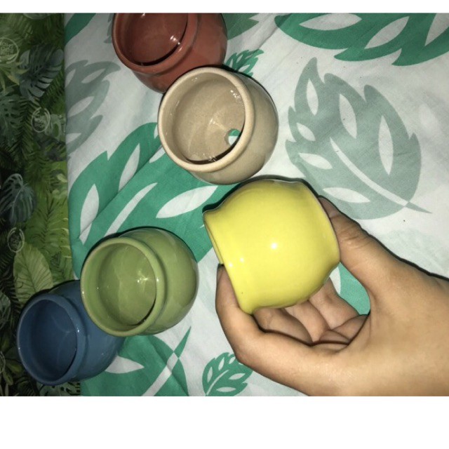 Set Pot keramik guci mini isi 5
