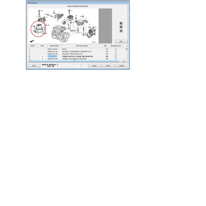 Engine Mounting Kanan Mobilio 2014-2020 Genuine