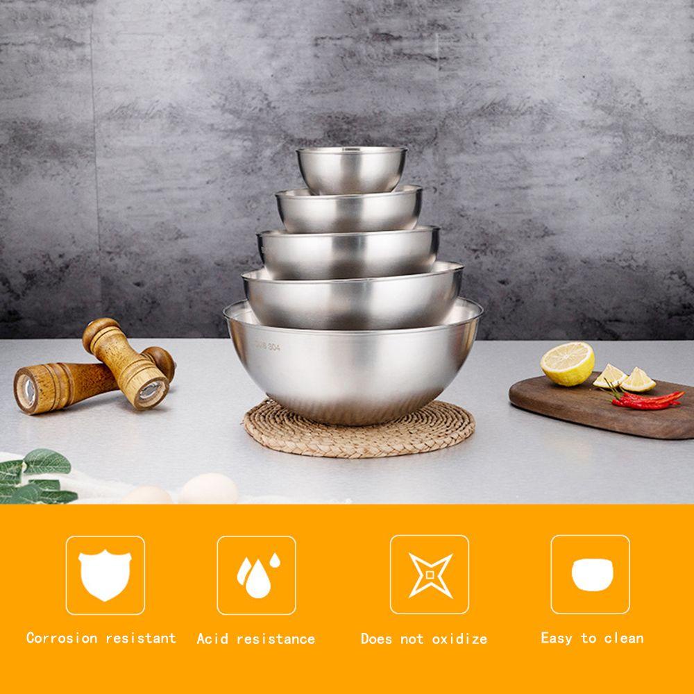 [Elegan] Salad bowl Tidak Beracun Bau Deodorant Anti Rasa Stainless steel Alat Dapur