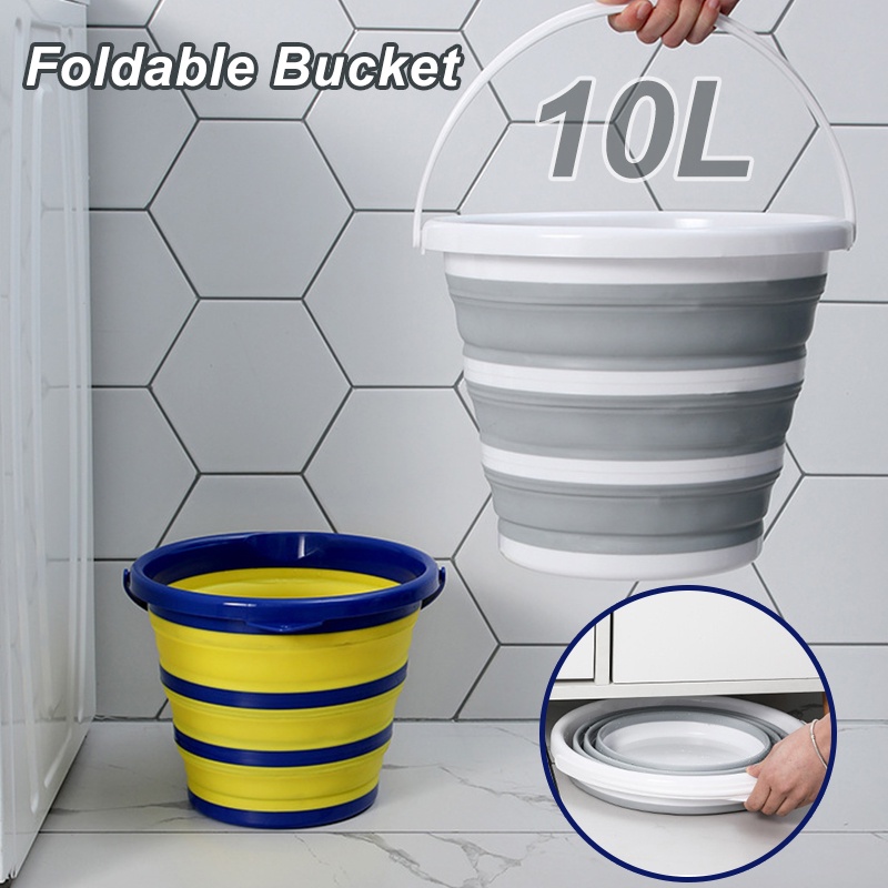 Ember Water Bucket Foldable Collapsible/Cuci Mobil Dan Memancing Di Luar Ruangan Dapat Dilipat Dan Mudah Dibawa 10L