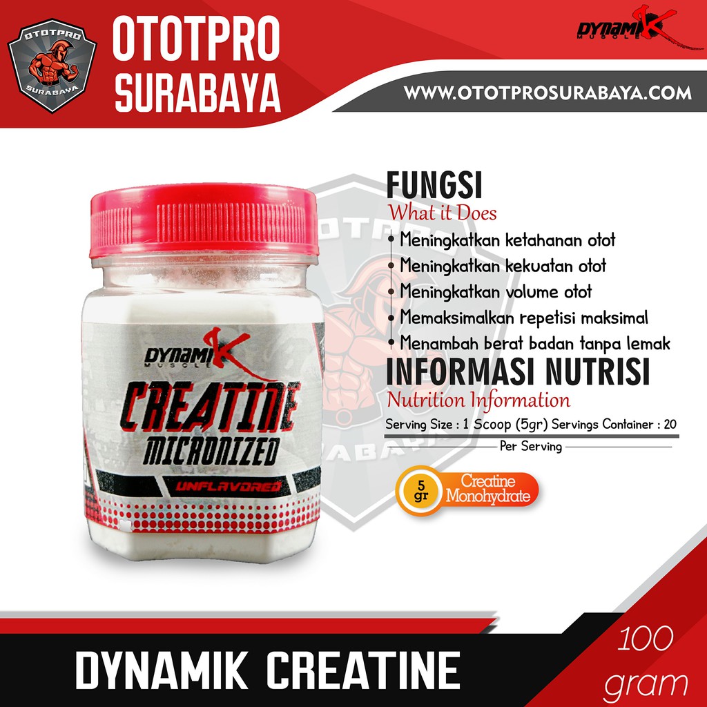Dynamik Creatine 100 Gram /Muscle/Kai Greene/Kreatin/Creatin/Suplemen