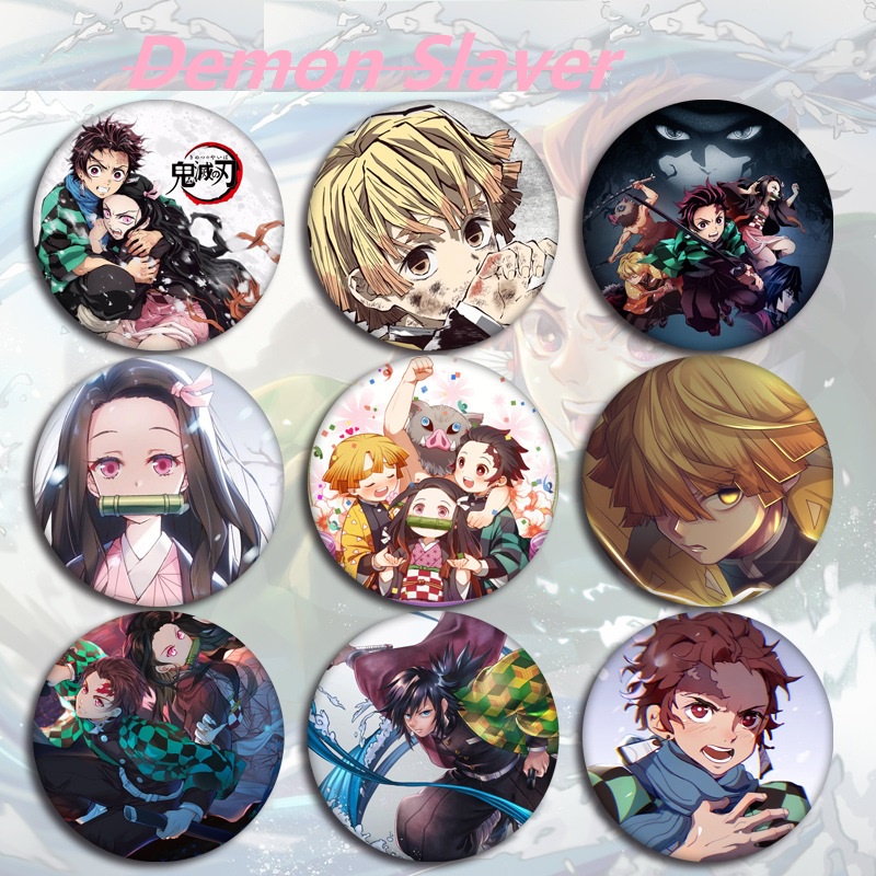 Bros Pin Desain Anime Demon Slayer 24 Gaya Untuk Koleksi