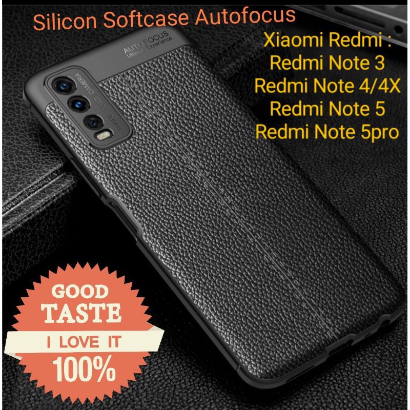 Redmi Note 3 4 4X 5 5Pro Silicon Autofocus Leather Softcase Casing Cover TPU Kulit jeruk jelly