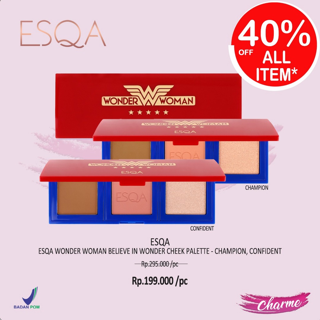 (READY &amp; ORI) Esqa Wonder Woman Believe In Wonder Cheek Palette