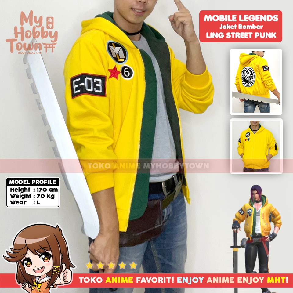 Jaket Mobile Legend Ling Street Punk Starlight Kostum Cosplay Hero Assassin