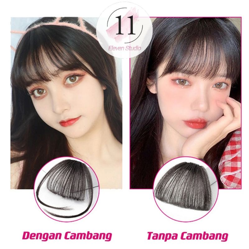 Poni Palsu Poni Hair Clip Poni Palsu Korea Dengan Cambang Tanpa Cambang