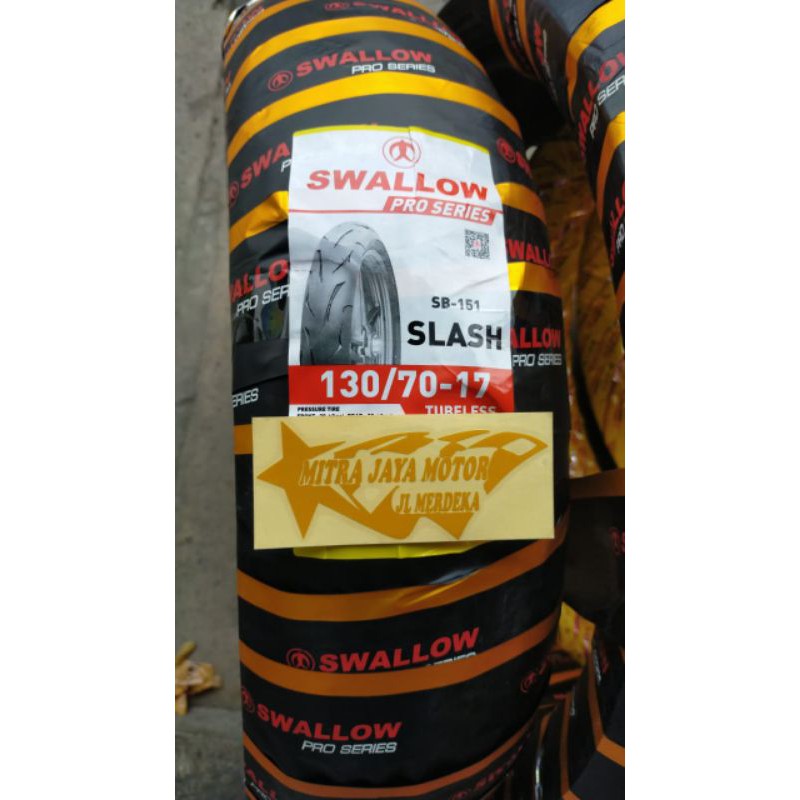 ban swallow SB 151 slash soft compon ukuran 130 70 17. ban swallow ukuran 130 70 ring 17 soft kompon