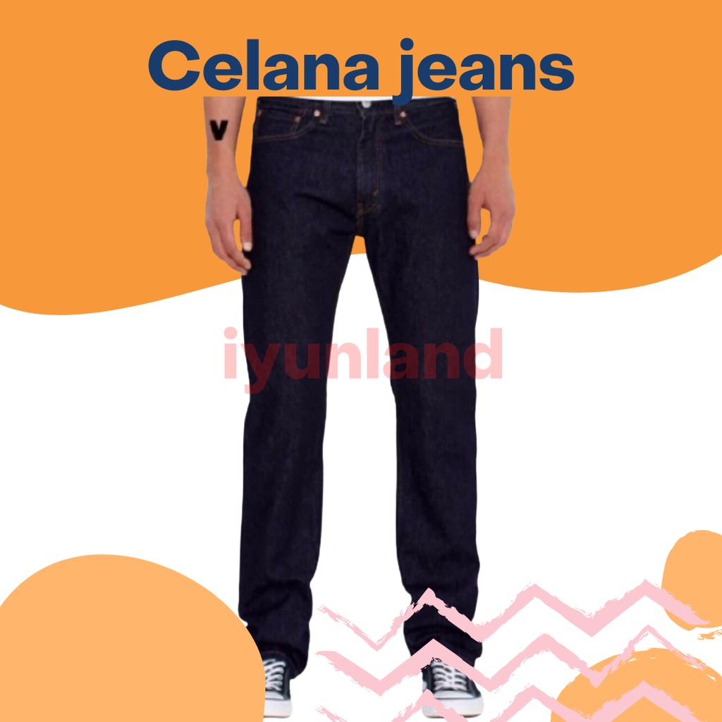 Jeans regular / celana panjang reguler / jeans standart pria