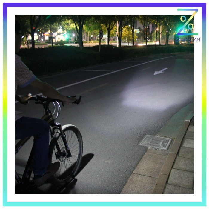 TaffLED Lampu Sepeda LED Cree XPG dengan Klakson 7588 Black Grab Medan