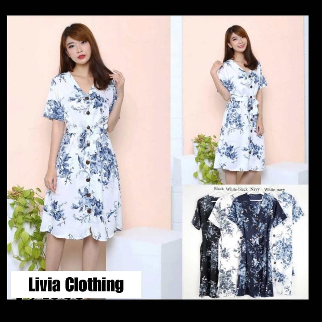 MIDI DRESS MOTIF SIMPLE - ALICIA DRESS