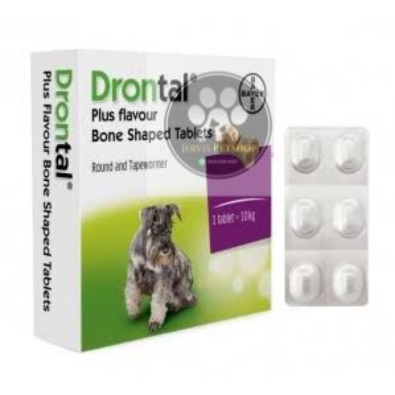 Drontal dog ORIGINAL bentuk tulang/obat cacing drontal