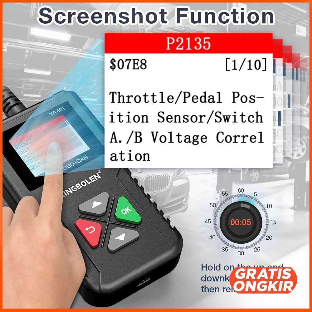 OBD2 Pembaca Kode Diagnostik Mobil Car Engine Scanner -YA101