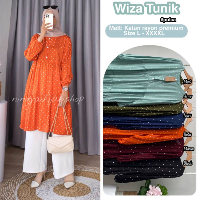 WIZA TUNIK MOTIF POLKA SIZE L-XXXL