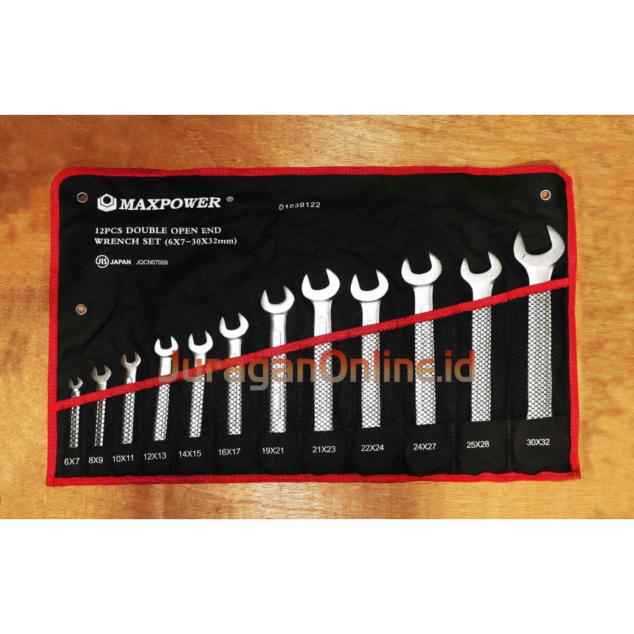 MAXPOWER KUNCI PAS SET 12 PC (6 - 32 MM) DOUBLE OPEN END WRENCH SET