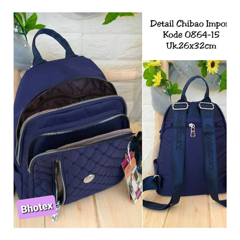 Tas Ransel Chibao 0864-15 Bahan Parasut. Tas Wanita Tas Chibao ORI Tas Ransel Chibao Import BEST SELLER BISA BAYAR DITEMPAT.!!!!