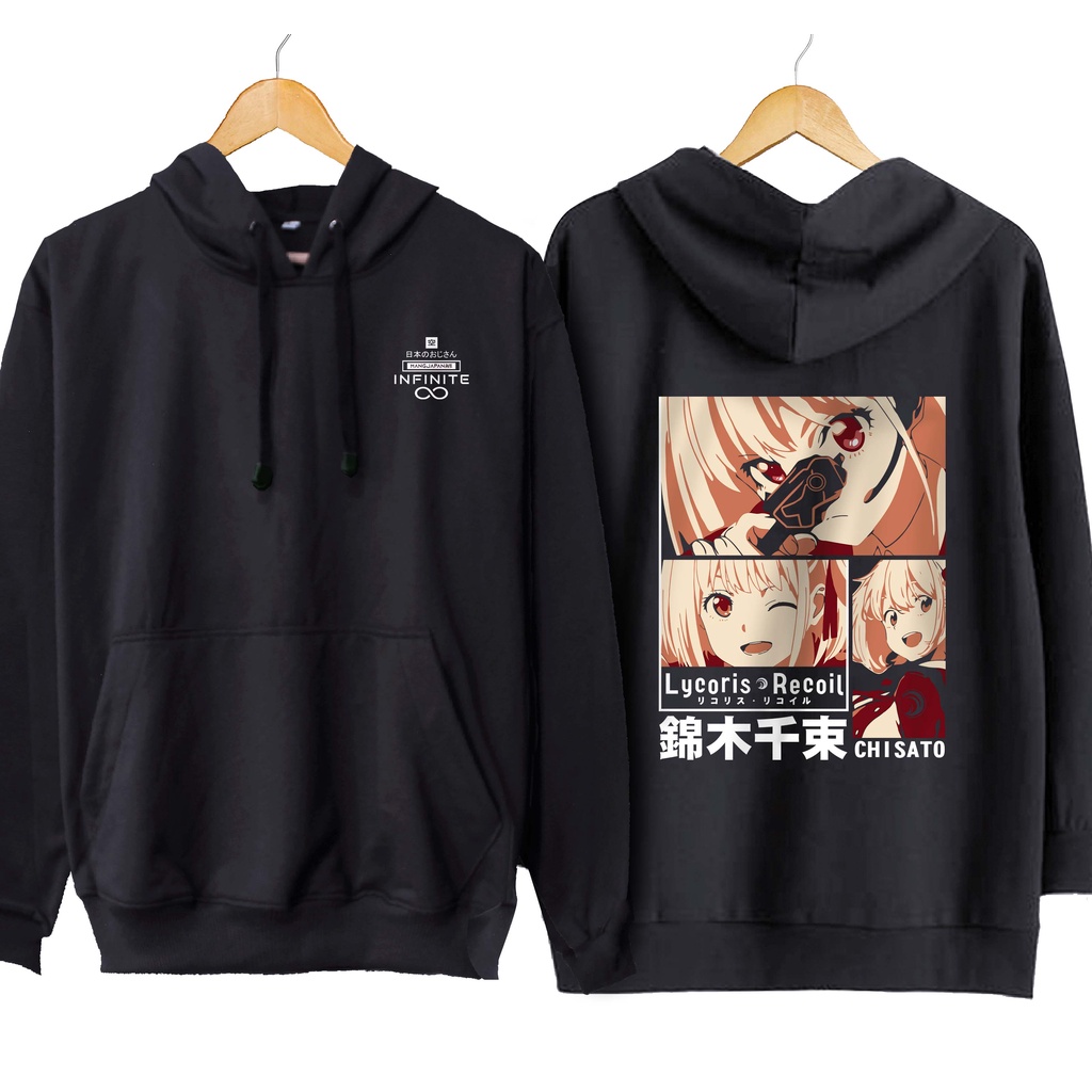 Jaket hoodie jumper infinite anime CHISATO NISHIKIGI -  LYCORIS RECOIL material cotton fleece