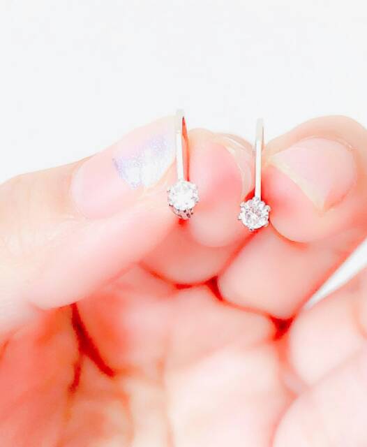 Anting Wanita dan Anak Model Liontin Hoop Silver Xuping