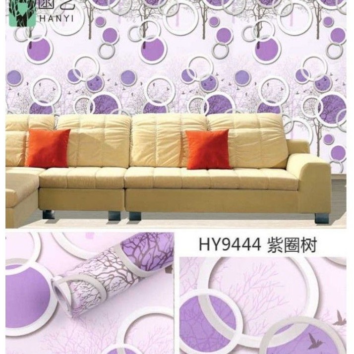 PAKET HEMAT (DAPAT 5ROLL) WALLPAPER STIKER DINDING RUANG TAMU KAMAR TIDUR PREMIUM HIGH QUALITY MOTIF POLKADOT 3D MODERN BEST SELLER !!! ( BUY 4 GET 1 FREE )