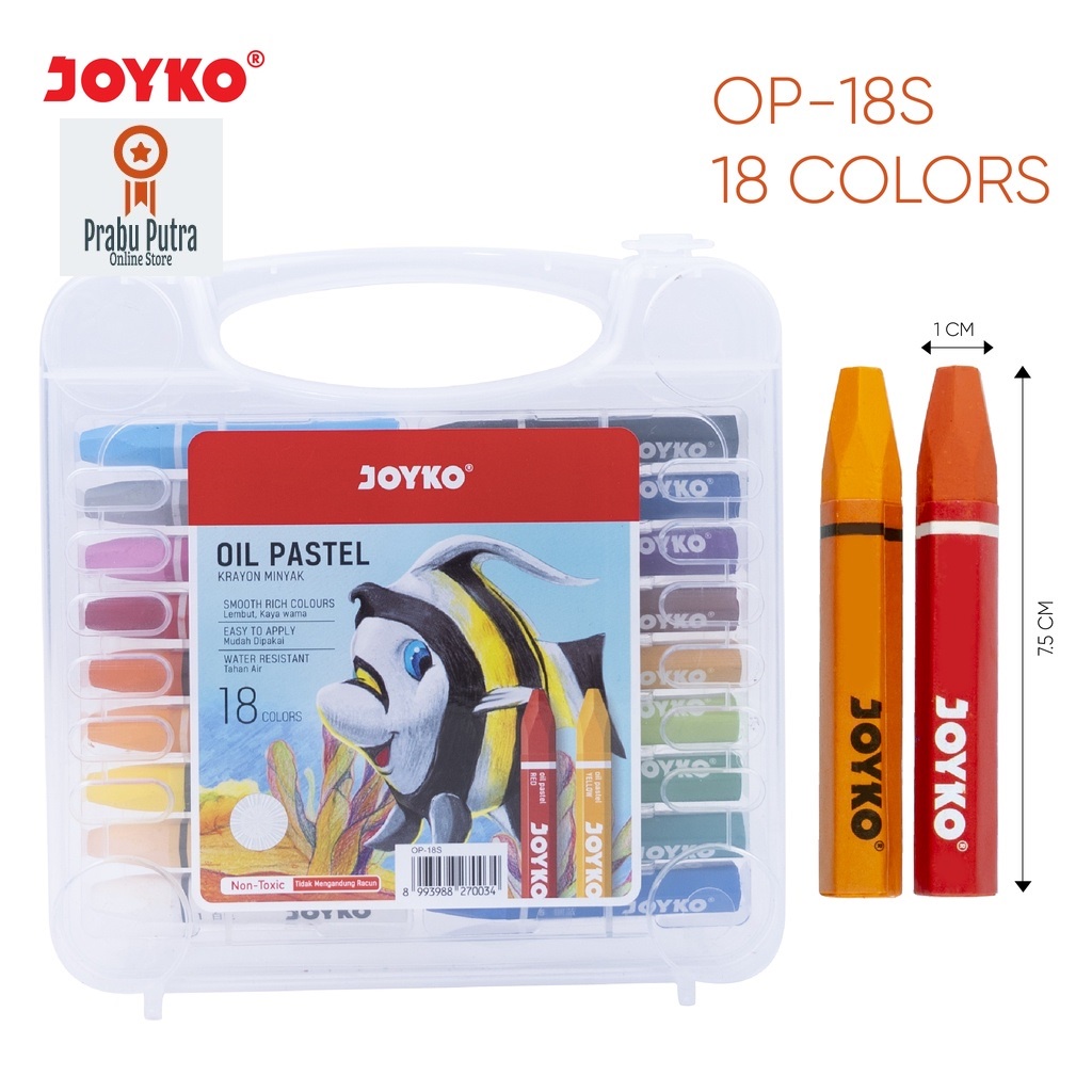 

Joyko-Crayon Joyko 18 Warna Oil Pastel Joyko