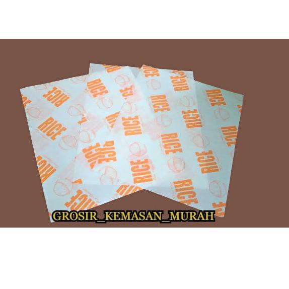 

cgb-256 [100 Lembar] Kertas Nasi ala KFC/Wrap Paper Cetak"Rice Fresz" Uk.27x22cm