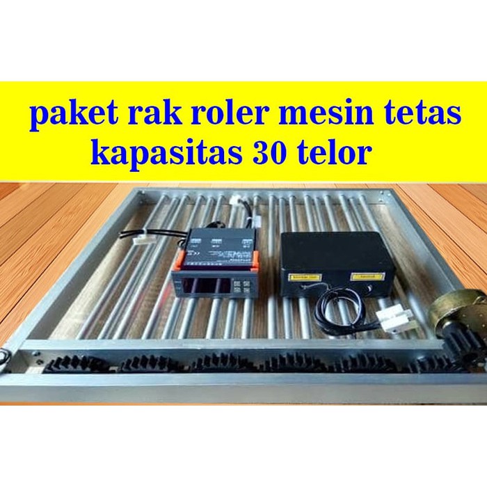 paket mesin tetas telur full otomatis / mesin penetas telur otomatis rak roler lengkap termostat dan