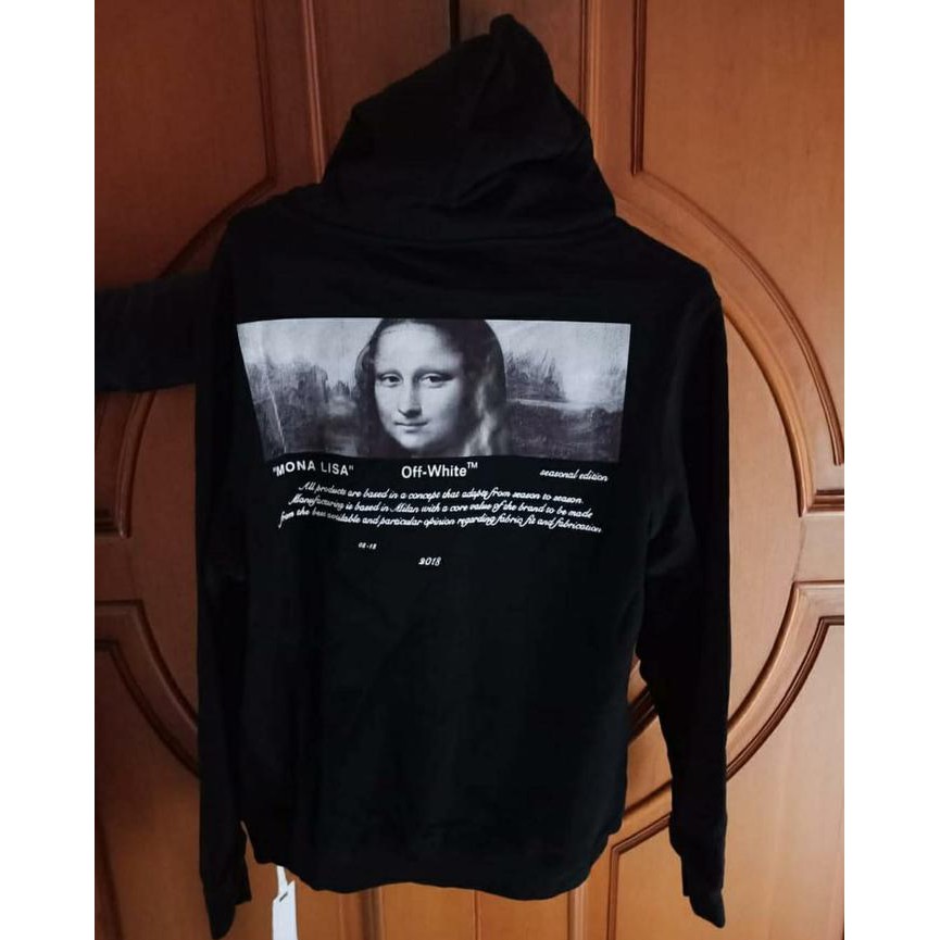 HOODIE SHOPEE. HOODIE OFF WHITE MONALISA BLACK PREMIUM TERBARU.