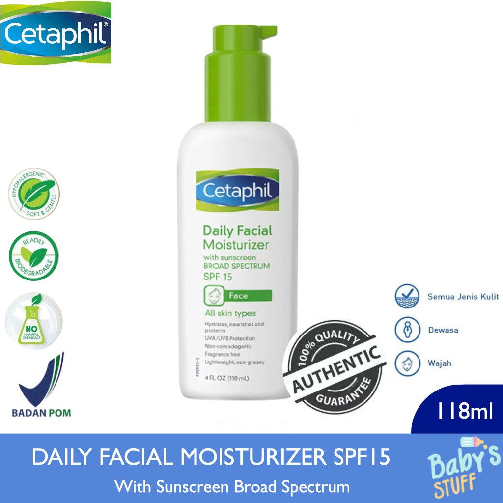 Cetaphil Daily Facial Moisturizer Lotion SPF15 118mL Shopee Indonesia