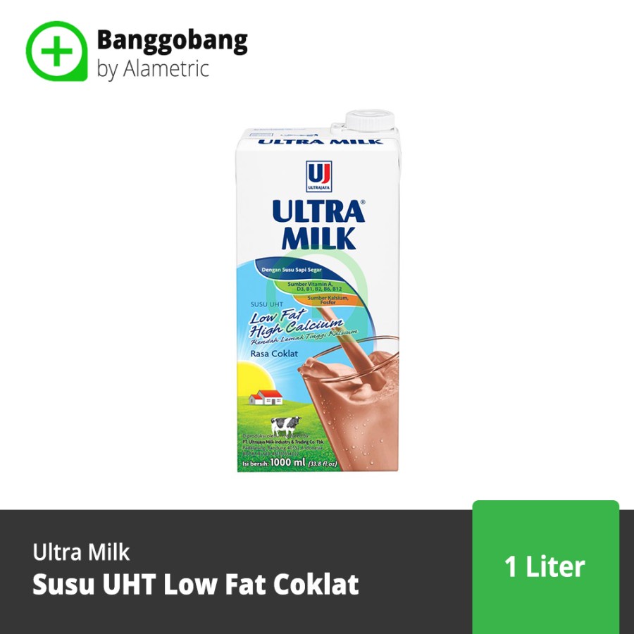 

Ultra Milk Susu UHT Low Fat Rasa Coklat 1 Liter - Banggobang
