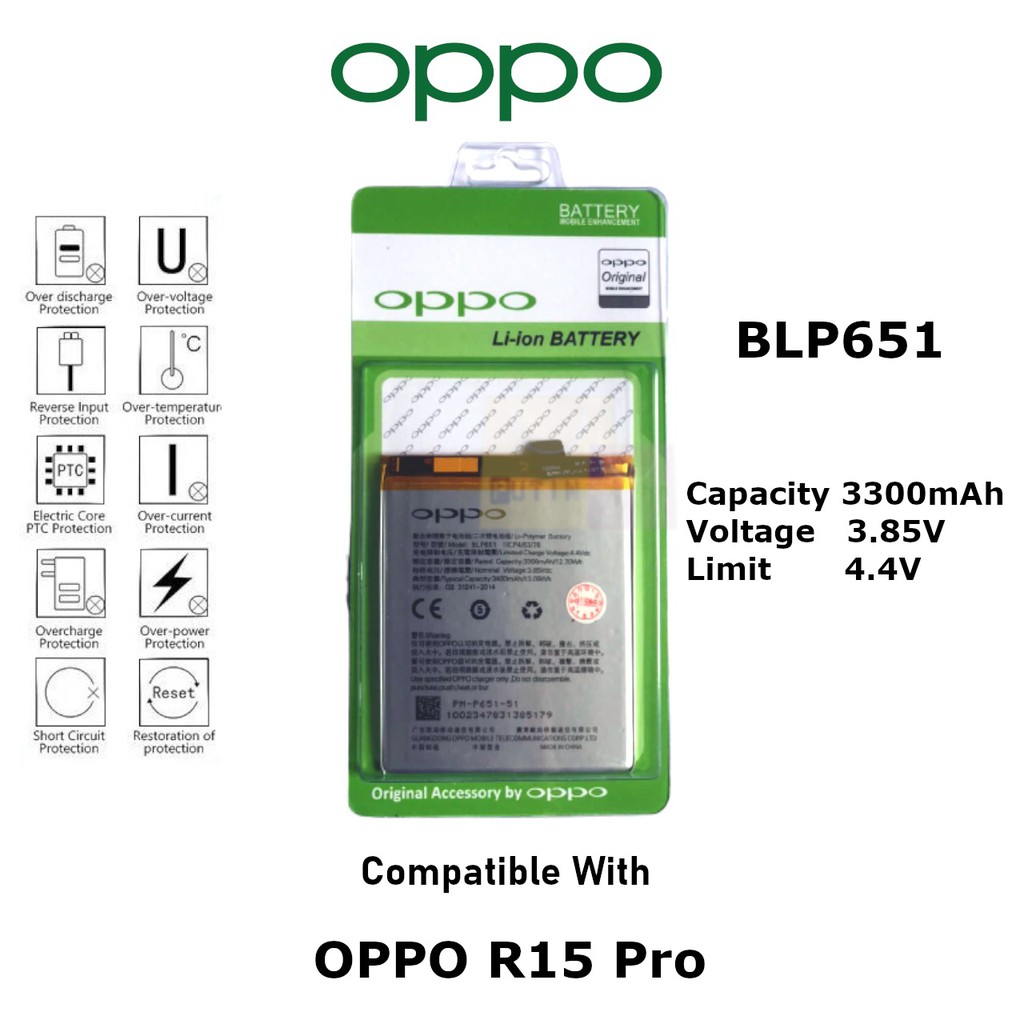 (P) Batre Battery Baterai Original Oppo BLP651 / R15 Pro