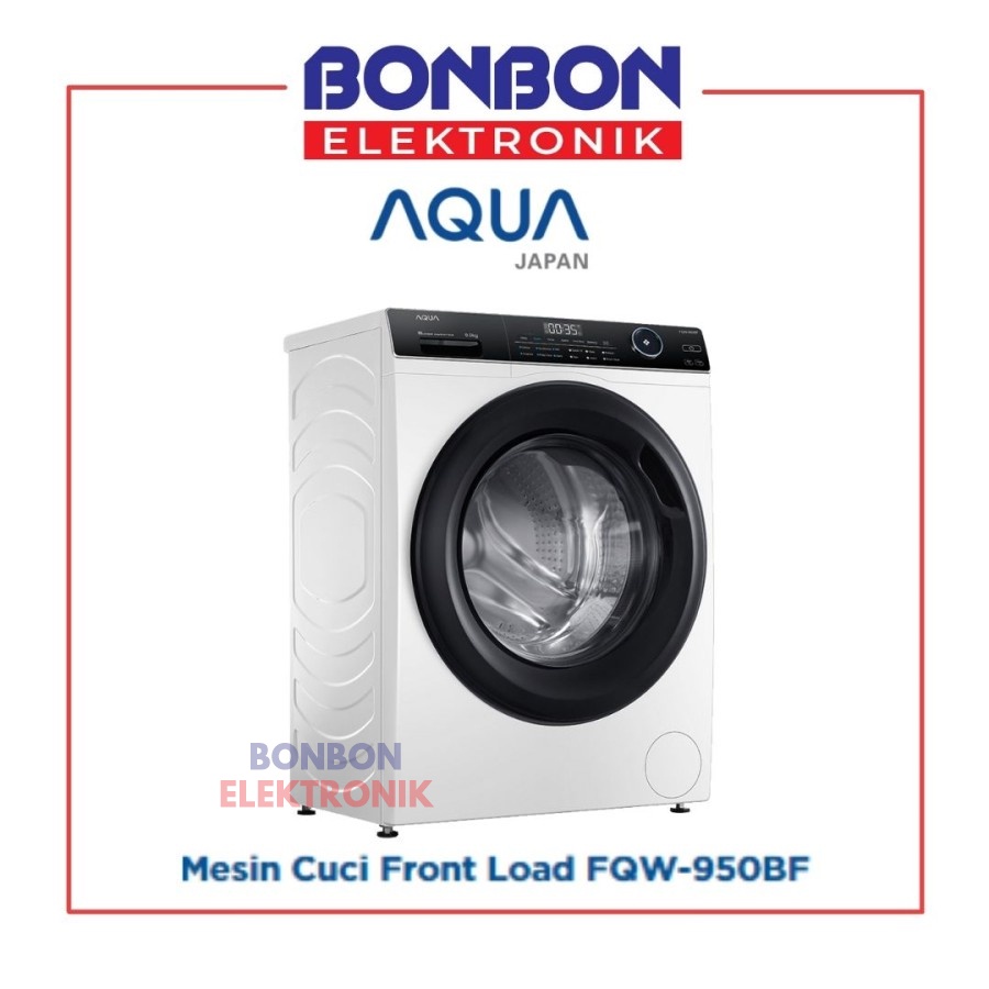 AQUA Mesin Cuci Front Loading 9KG FQW-950BF / FQW 950 BF INVERTER 9 KG