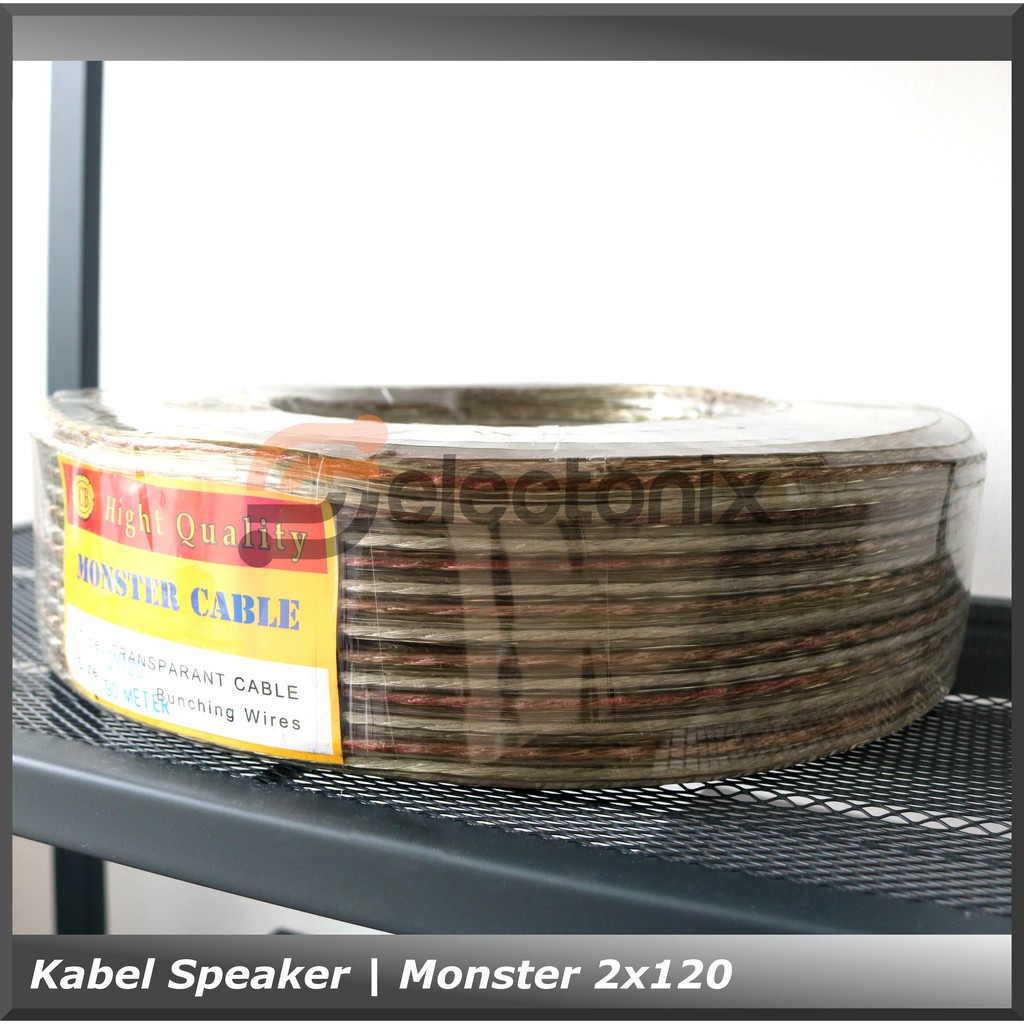 Kabel Speaker Monster Transparan 2x120 [90m]