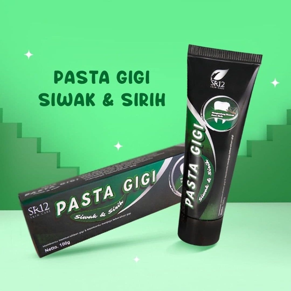 Pasta Gigi Siwak SR12 Siwak &amp; Sirih 100 gram Mengatasi Bau Mulut Tidak Sedap Halal BPOM