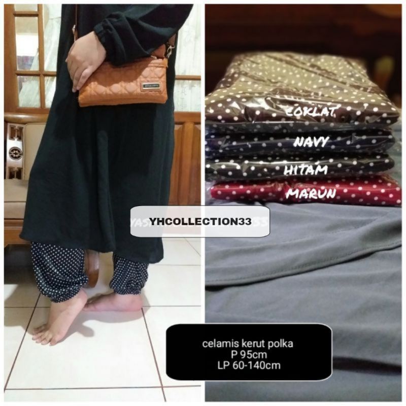 celamis jumbo | celamis kerut jumbo | celamis motif jumbo | celana panjang daleman gamis