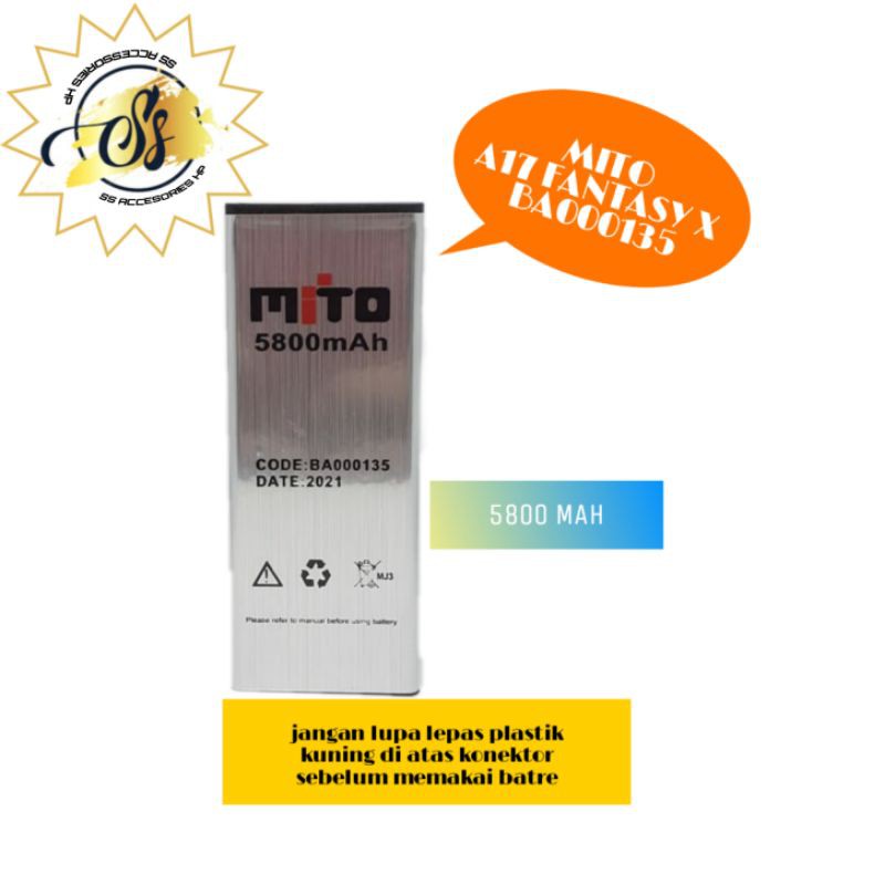 Baterai Mito BA000135 / baterai Mito A17 fantasy X