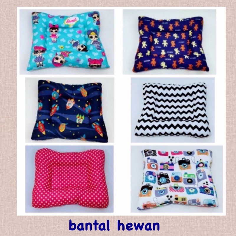 Bantal duduk hewan peliharaan | Alas duduk anjing kucing | Bahan katun isi dakron