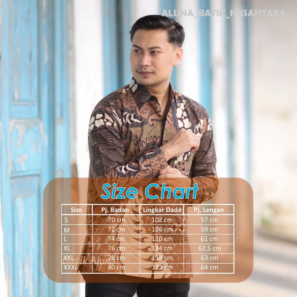 Baju Batik Pria Lengan Panjang Slim Modern Batik Keluarga Premium Furing Lembut Dan Adem HRB026 Motif Keratonan Kode 002 Size S M L XL XXL XXXL Reguler Batik Kantoran Atasan Kemeja Batik Pria Lengan Panjang Premium Jumbo Batik Cowok Modern Slimfit PCW067-5