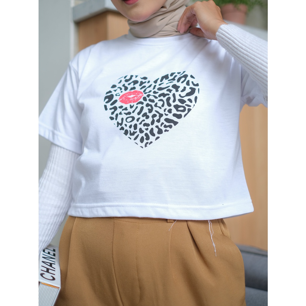 Promo Baju Atasan Wanita Terbaru Kaos Crop Top COTTON BIGLOVE