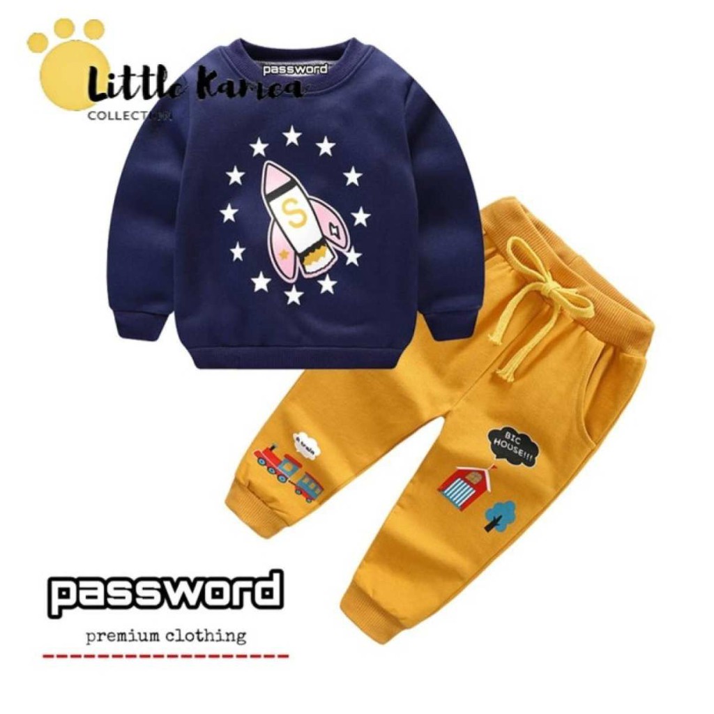 Sweater rocket terbaru anak laki laki 1-5 tahun