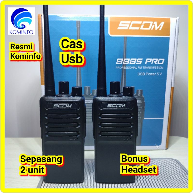 Walkie talkie HT SCOM  888s PRO (1 box isi 2 HT) RESMI IJIN KOMINFO