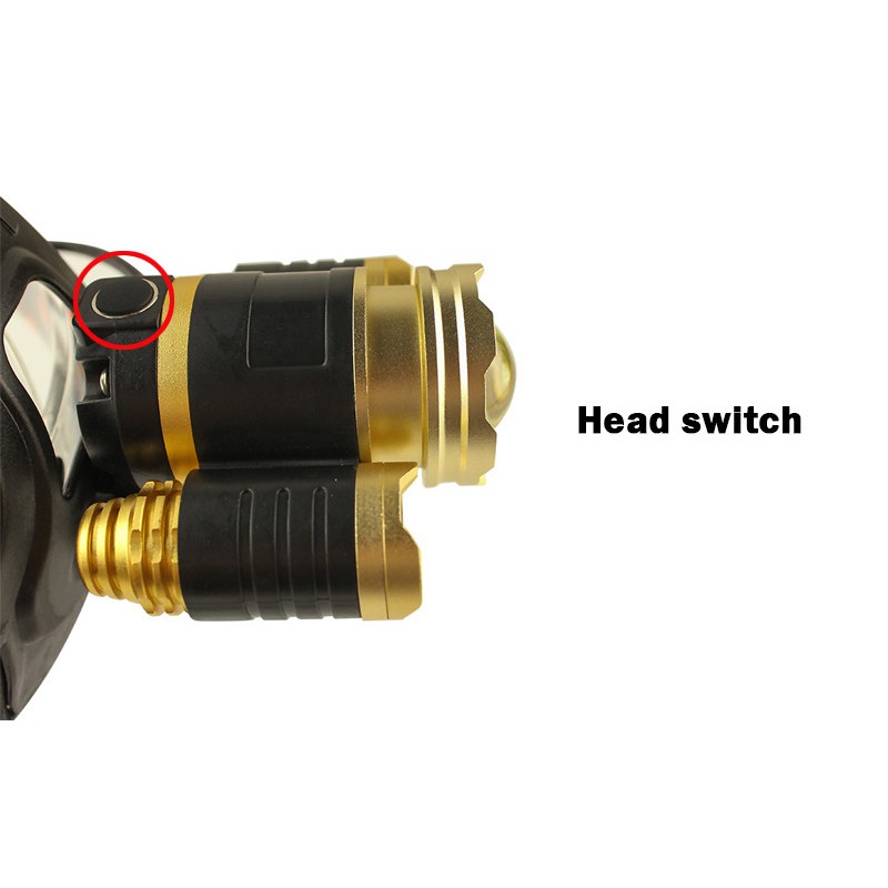 Senter Kepala Headlamp camping outdoor - Gold