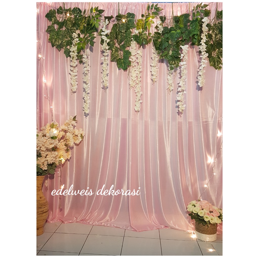 backdrop lamaran / backdrop aqiqah / dekorasi lamaran (PAKET POLOS BUNGA)