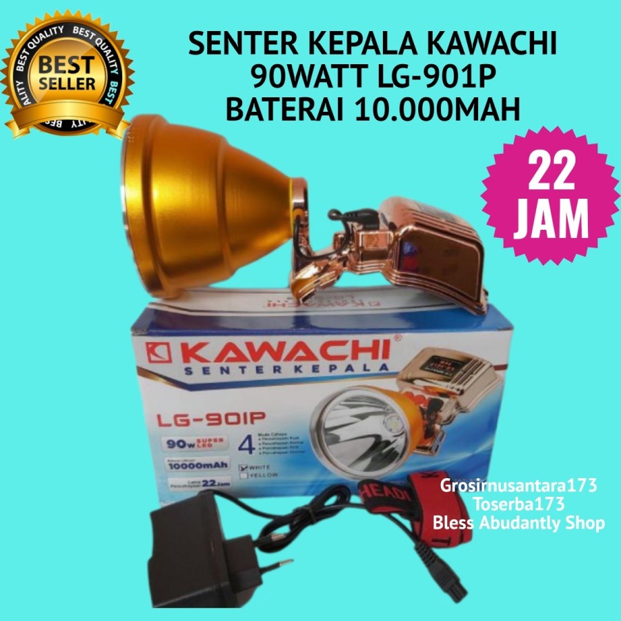 COD SENTER KEPALA HEADLAMP KAWACHI 90W SUPER LED 90 WATT LG 901P ORIGINAL CAHAYA PUTIH 90 WATT