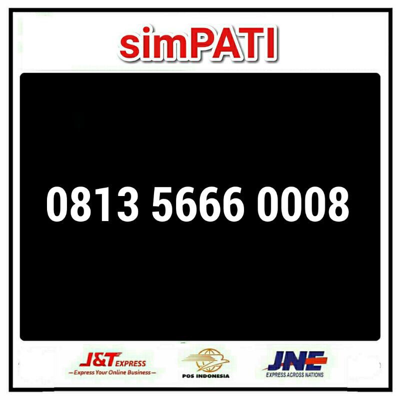 Nomor cantik telkomsel simpati dobel tripel 5 666 000 8