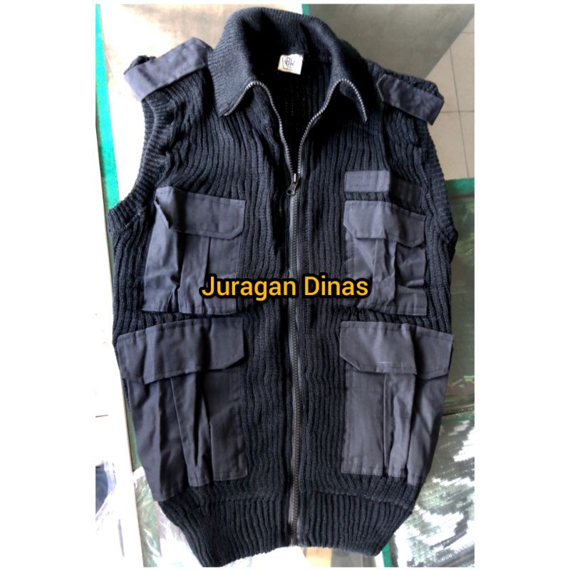 Jaket Switer Rompi Rajut Hitam AR Exclusive