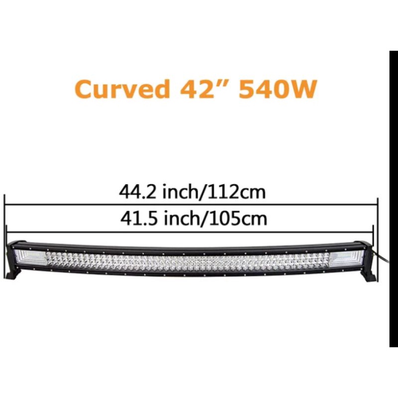 lampu ledbar Triple Row  42 Inch Melengkung Lampu ledBar Off-road