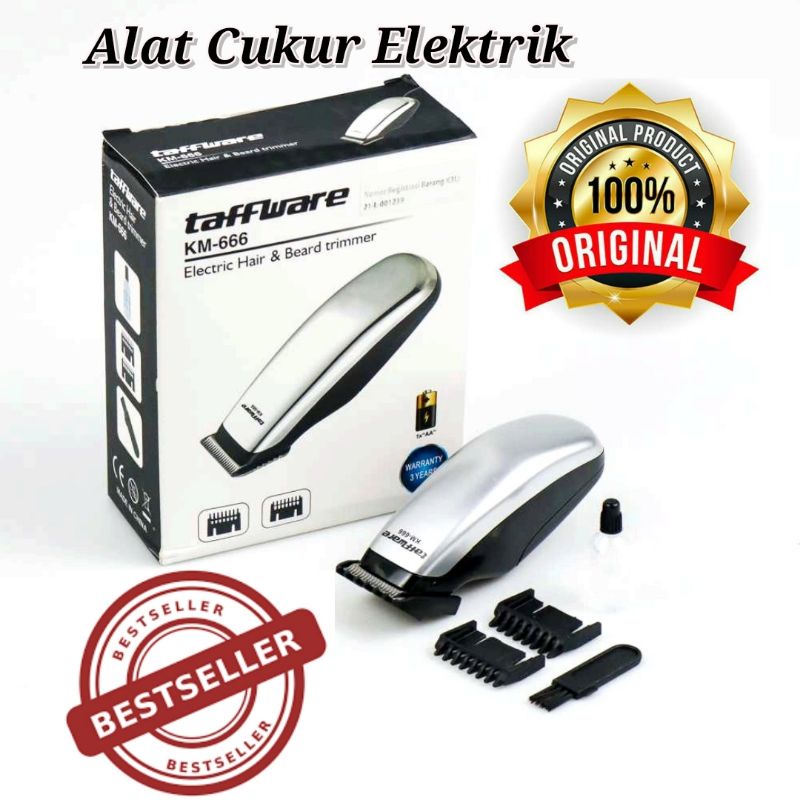 Taffware Alat Cukur Elektrik Hair Trimmer Shaver Alat Pangkas Potong Rambut 1Set Tanpa Kabel Baterai