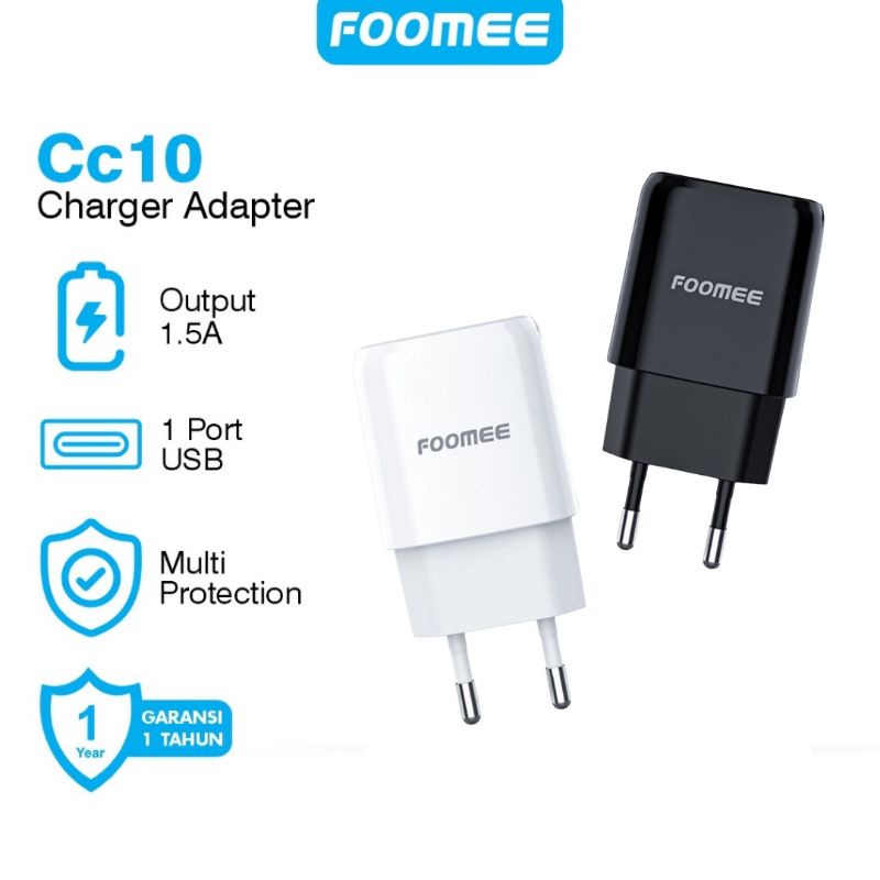 Foomee CC10 Fast Charger Travel Adaptor tanpa kabel