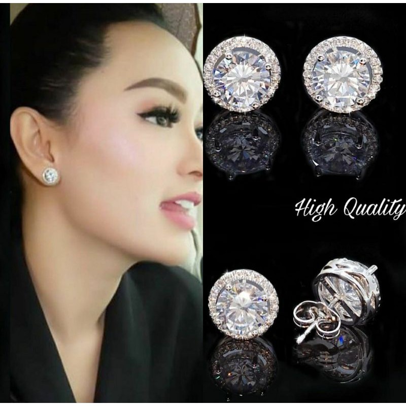 Anting giwang permata zirconia